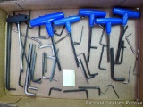 Set of T handle Allen wrenches, range 5 mm to 6 mm; assortment of other Allen wrenches.