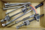 Double headed torque wrench, 0 to 150 lbs.; set of coil spring compressors; Tubing benders.