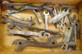 Assortment of metric and standard wrenches incl. open end, box end and more.