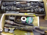 Giller Tool Corp. six soldering irons, untested; four hand soldering irons; combination of flux and