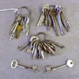 Nice assortment of skeleton keys and other unique keys.