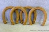 Four vintage Sears Roebuck, Co. metal horseshoes. Approx. 7