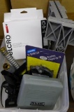 Camping items including kink less hose adapter, tool kit, canopy clamp straps, velcro and more.