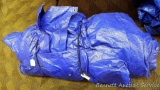 Large blue tarp - we did not unroll it. Measures 4' long by approx. 18