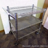 Metal cart with three shelves. Approx. 30