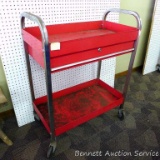 Rolling tool cart with pull out drawer, approx. 16