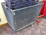 Sturdy metal basket cart. Approx. 3' x 2' x 30