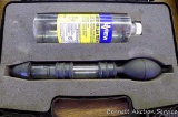 Uview Combustion Leak Tester with case, No. 560000. Combustion leak tester fluid bottle is empty.