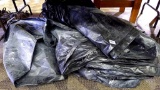Large assortment of black plastic for painting, gardening, covering or more.