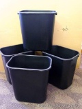 Four Rubbermaid Commercial Product trash cans. Approx. 13-1/2