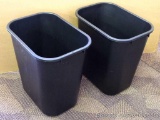 Two Rubbermaid Commercial Product trash cans. Approx. 13-1/2