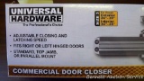 One Universal Hardware commercial door closer, medium duty, NIB.