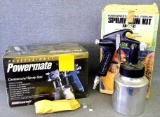 Powermate commercial spray gun, NIB; Homeowner's spray gun, in good condition.