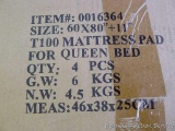 Four queen size mattress pads, NIB.