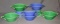 Eight pretty retro handled soup bowls in good condition. Each measures 5