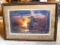 Golden Retreat framed and matted print by Terry Redlin. Frame measures approx. 25