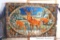 Deer tapestry is approx. 6' x 4' and is in good condition.