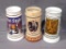 Three Old Style beer steins, 2000, 2003 and 2004. Each is approx. 7