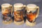 Three Miller beer Ducks Unlimited Terry Redlin steins including 'The Pleasures of Winter', 'The