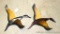 Pair of decorative wooden and metal ducks are approx. 20