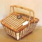 Wonderful woven lined picnic basket - spring will come again. 16