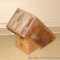 Wooden Wustoff knife block measures 8-1/4
