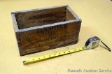 Wonderful antique box with box jointed corners measures 12