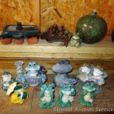 Decorative yard and garden frogs and more as pictured.