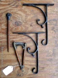 Pair of cast iron plant hangers are 8