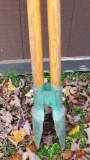 Post hole digger with very nice handles stands 4-1/2' tall.
