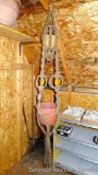 Very retro 6' long hanging macrame plant holder