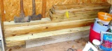 Pile of treated SPF decking, twelve pieces 5/4 x 6