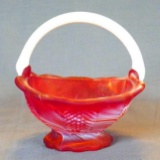Imperial Glass red slag glass 5-1/2