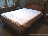 Queen Size Bed - Headboard, Frame, Serta Perfect Sleeper Body Pillow Mattress & Box Springs.