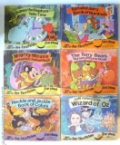 Six Magic Punch Out See-Thru picture Storybooks including Sidney the Elephant, Tom & Jerry, Heckle
