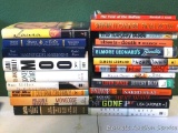 Fiction novels including titles as pictured. Most all are hard covers. Moo; Laura; A California