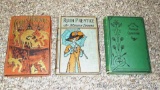 Three antique books with copyright dates back to 1895. Titles include Ruth Prentice; Handbook of