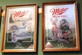 Two Miller High Life mirrors, White Tail deer and Loons. Measure 22