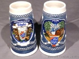 Chicagoland and other 1982 Old Style steins - we're guessing one liter. Approx. 7