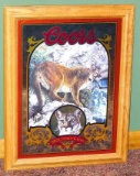 Coors Mountain Lion mirror Number 3 in Series. Frame is 21