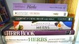 Six books about herbs, as pictured. All in good condition.