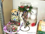Christmas and penguin candle decorations up to 11-1/2