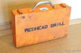 All metal tool case measures approx. .13