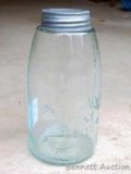 Strong shoulder Port Mason's jar, patent 1858. Quart jar is in good condition with Ball zinc lid.