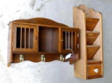 Wooden letter organizer with drawer is approx. 22
