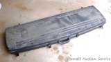 Gun Guard hard sided locking rifle case with padding and keys. Outside is a little dusty, but inside