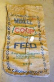Burlap Moulee Co-Op Feed sack is approx. 38