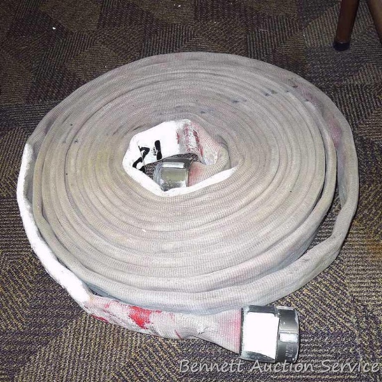 1-1/2" fire hose, approx. 50 ft.