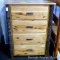 Amish built Hill Top hickory 4 drawer chest.