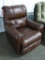 Lane leather power recliner/rocker. Approx. 34-1/2